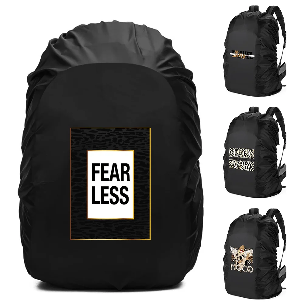 Foldable 20-70L Backpack Cover Multipurpose Backpack Protective Cover Climbing Camping Hiking Leopard Printing Backpack Cover