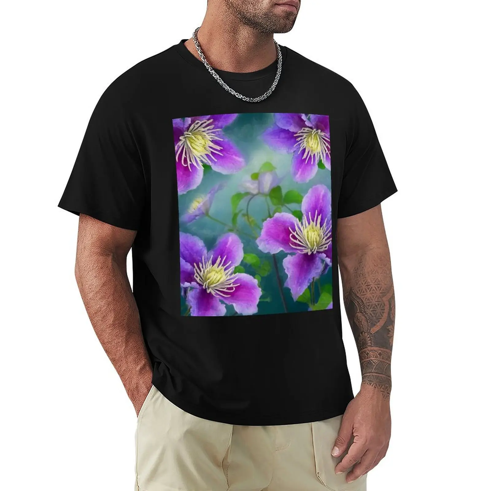 

Fabulous flowers T-Shirt Casual Loose Fit Summer Tee Shirt