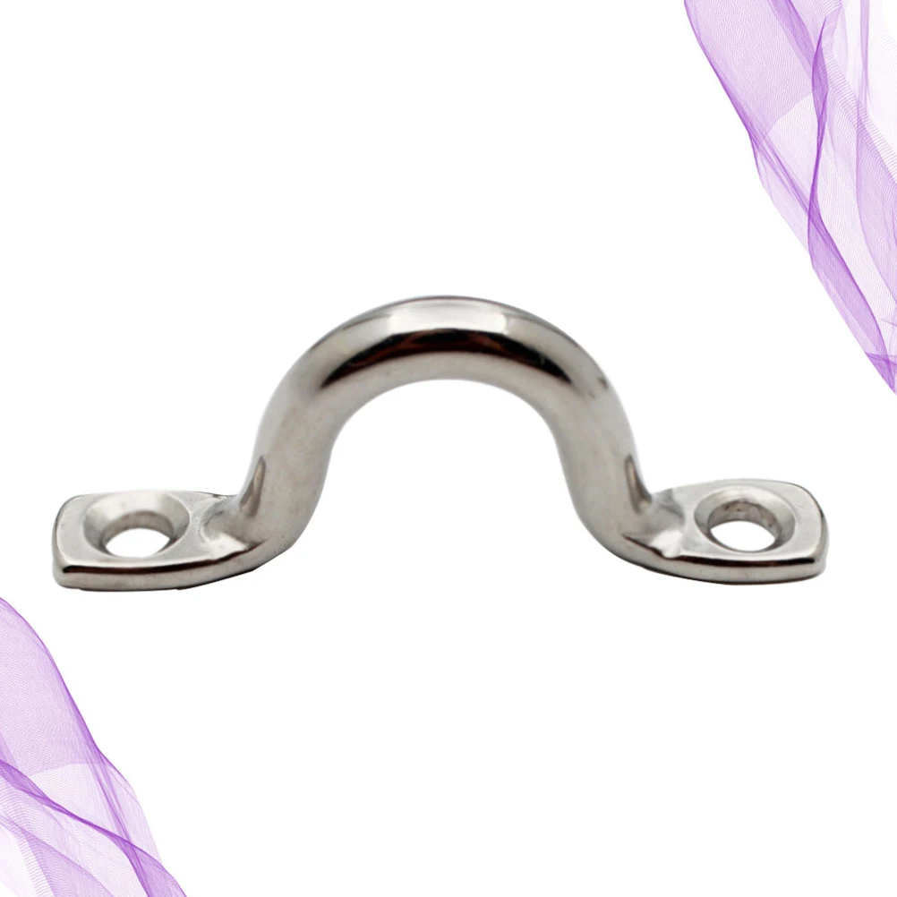 

10 Pcs Yacht Bow Handle Boat Plate Staple Ring Metal Hump Bimini Pad Saddle Clip
