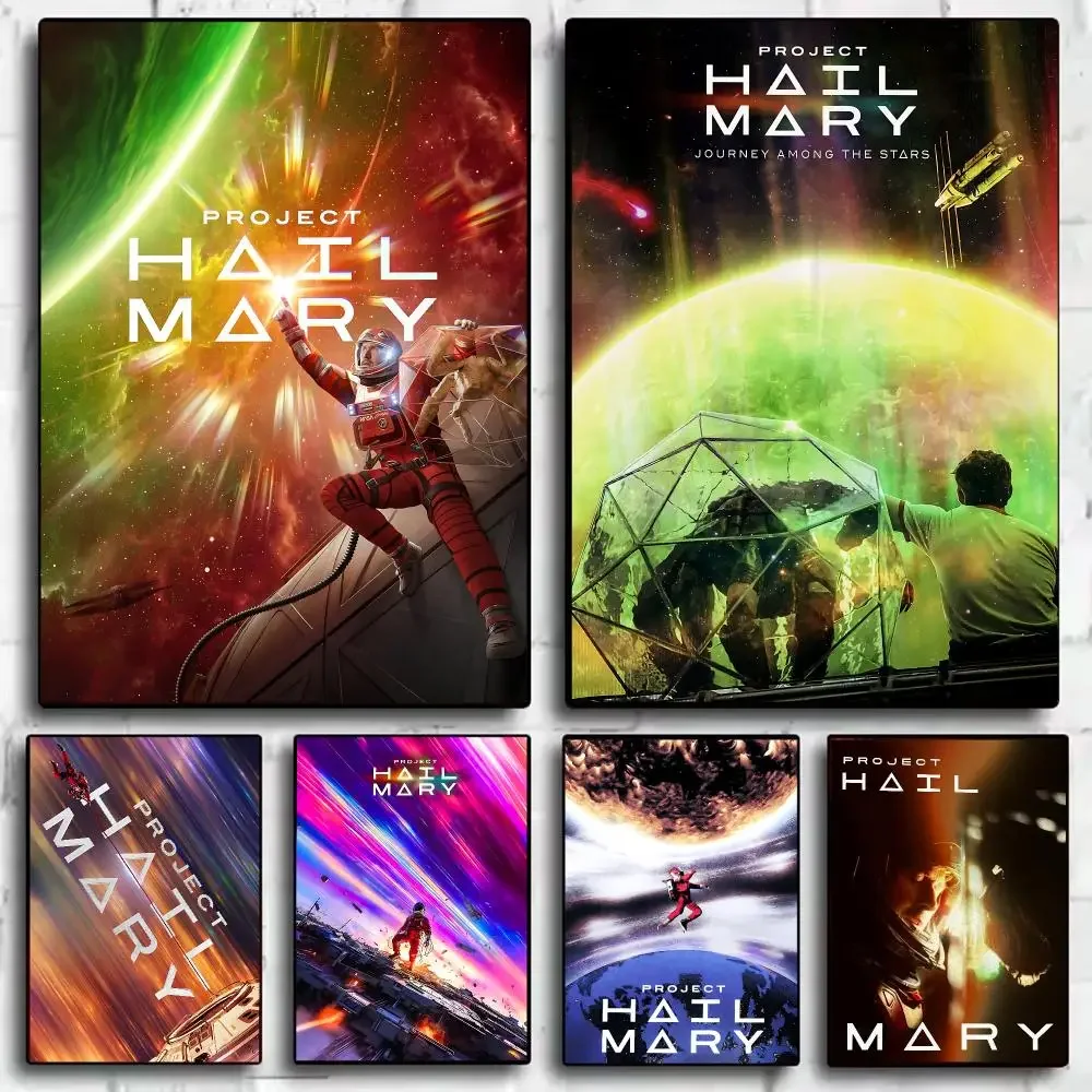 Science Fiction Movie P-Project Hail Mary Painting Calligraphy Canvas Wall Art Prints for Living Room Bedroom Home Decor Gift