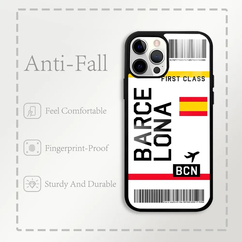 إسبانيا الصعود تمرير تذكرة حالة الهاتف آيفون 16 15 14 13 12 11 برو Xs ماكس ميني زائد Celulares الصلب فوندا #3