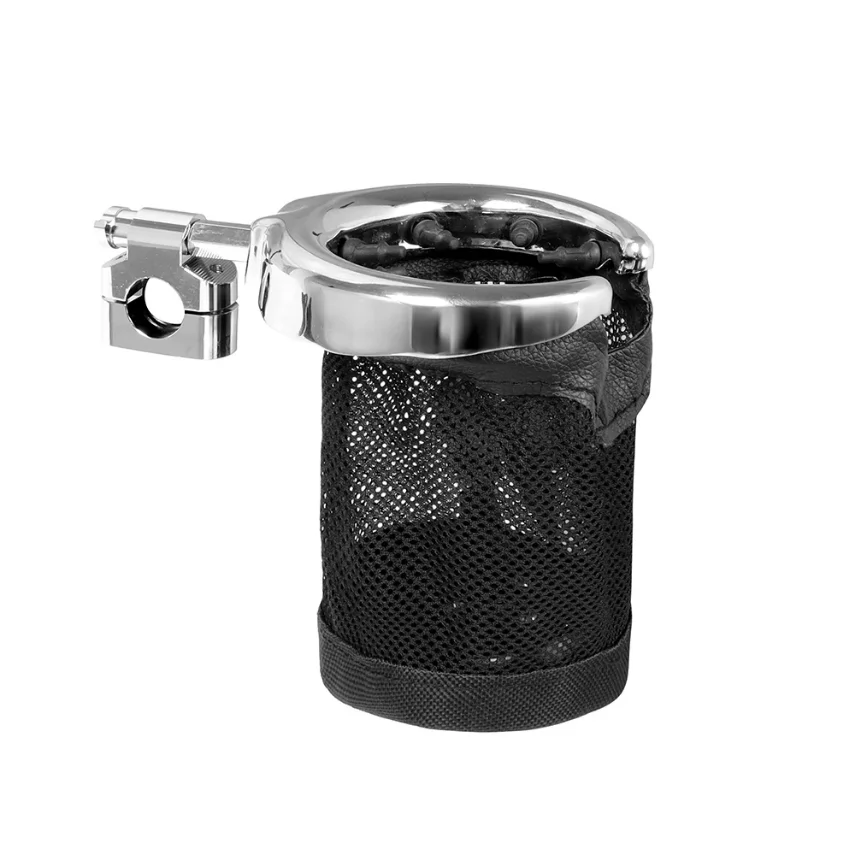 Alumínio ajustável Drink Cup Holder, Chrome Motocicleta, apto para Harley Touring, Street Glide, ATV, Universal Venda, FLH, T, FLHX