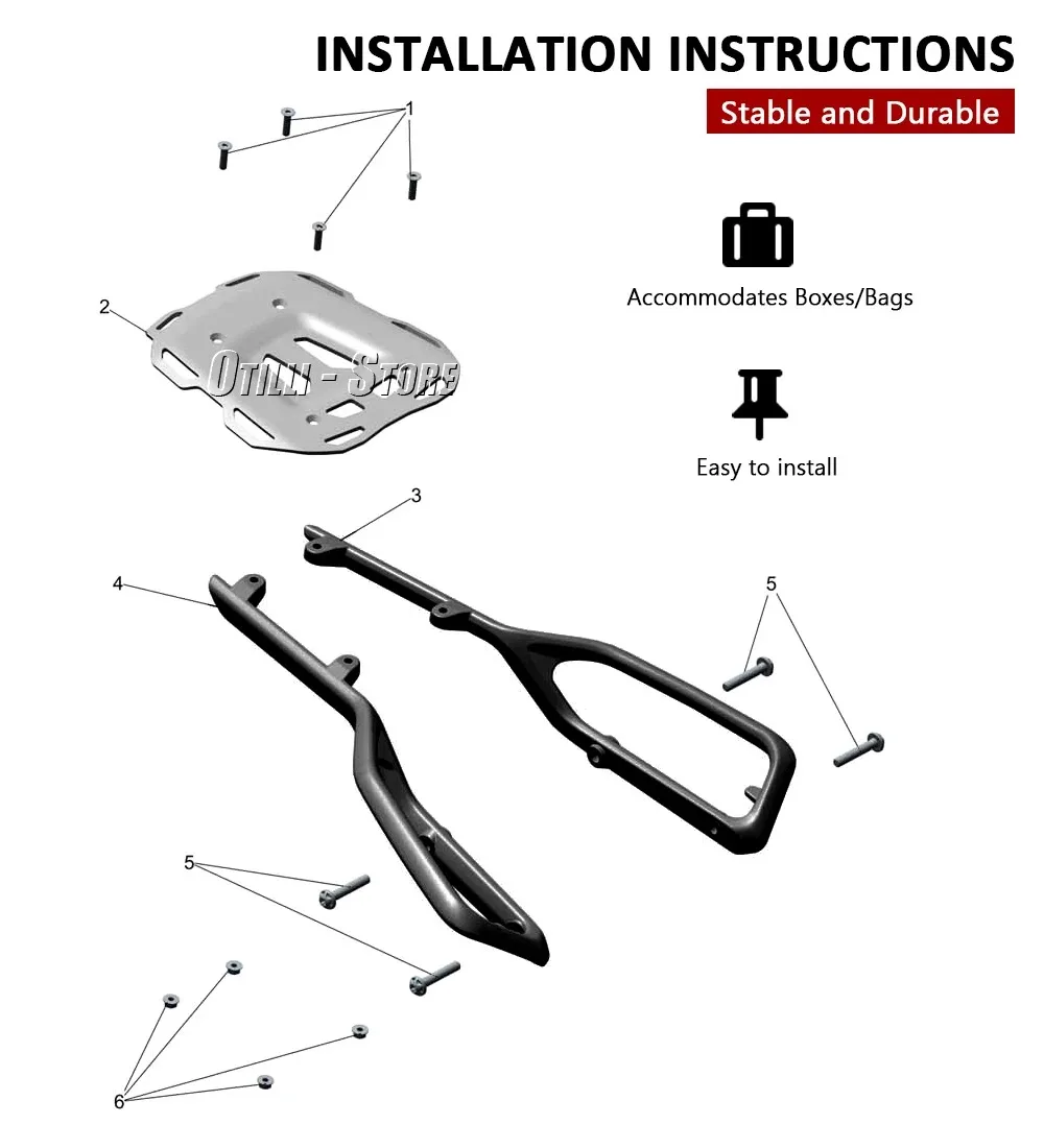 New Motorcycle Rear Luggage Carrier Rack For Speed 400 Scrambler 400X Speed400 2024 2025 Tail Cargo Bracket Storage Box Support
