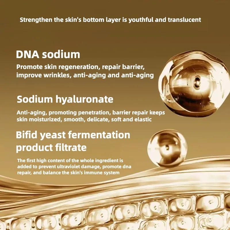 サーモンDNAライトエネルギー抗シワ美容液、小じわを薄くし、顔の保湿と美白、アンチエイジング、肌の引き締めスキンケア