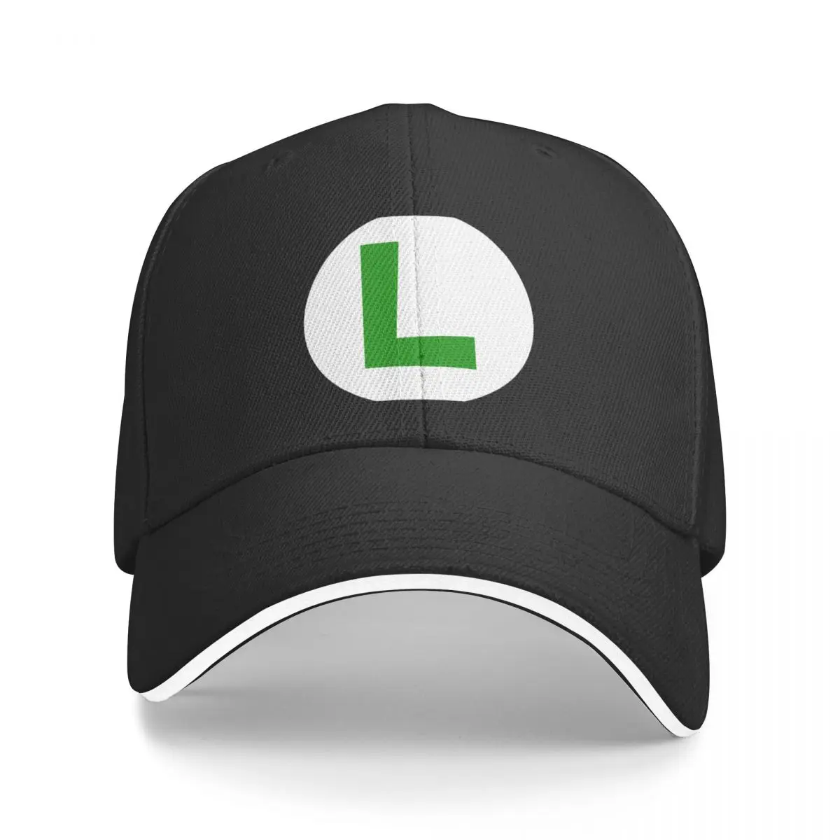 

Luigi Baseball Cap Snap Back Hat Sun Cap Big Size Hat Mens Hats Women's