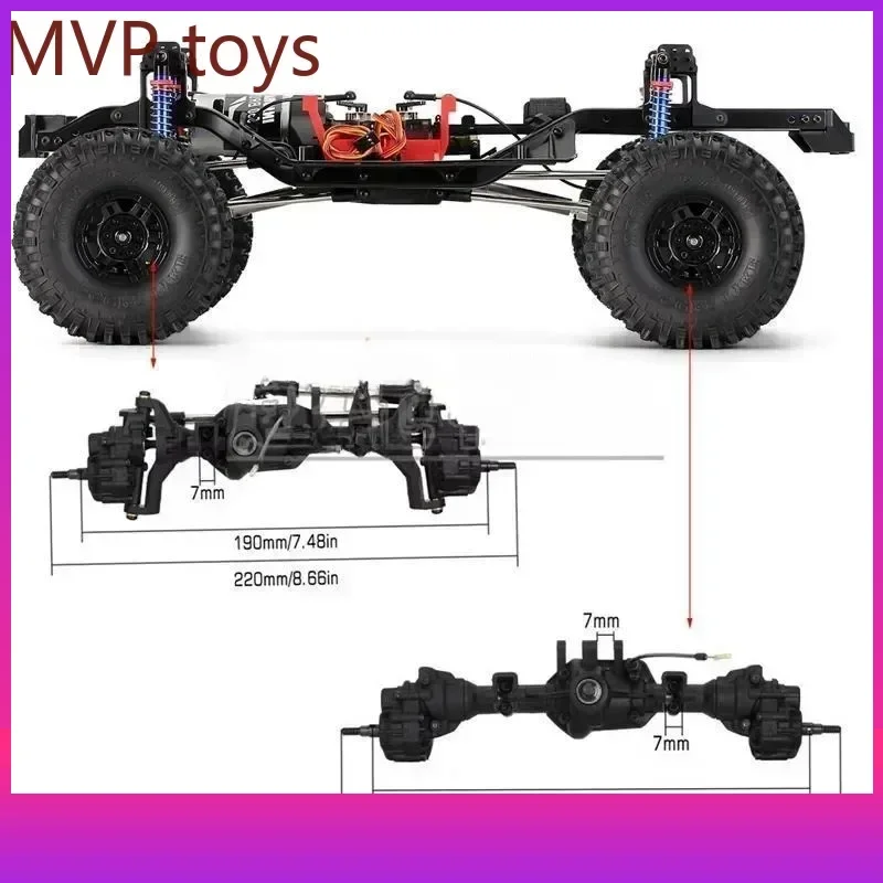 

Metal Front and Rear Portal Axles for RC Trxs TRX4 1/10 Rock Crawler Car Replace Upgrades Parts