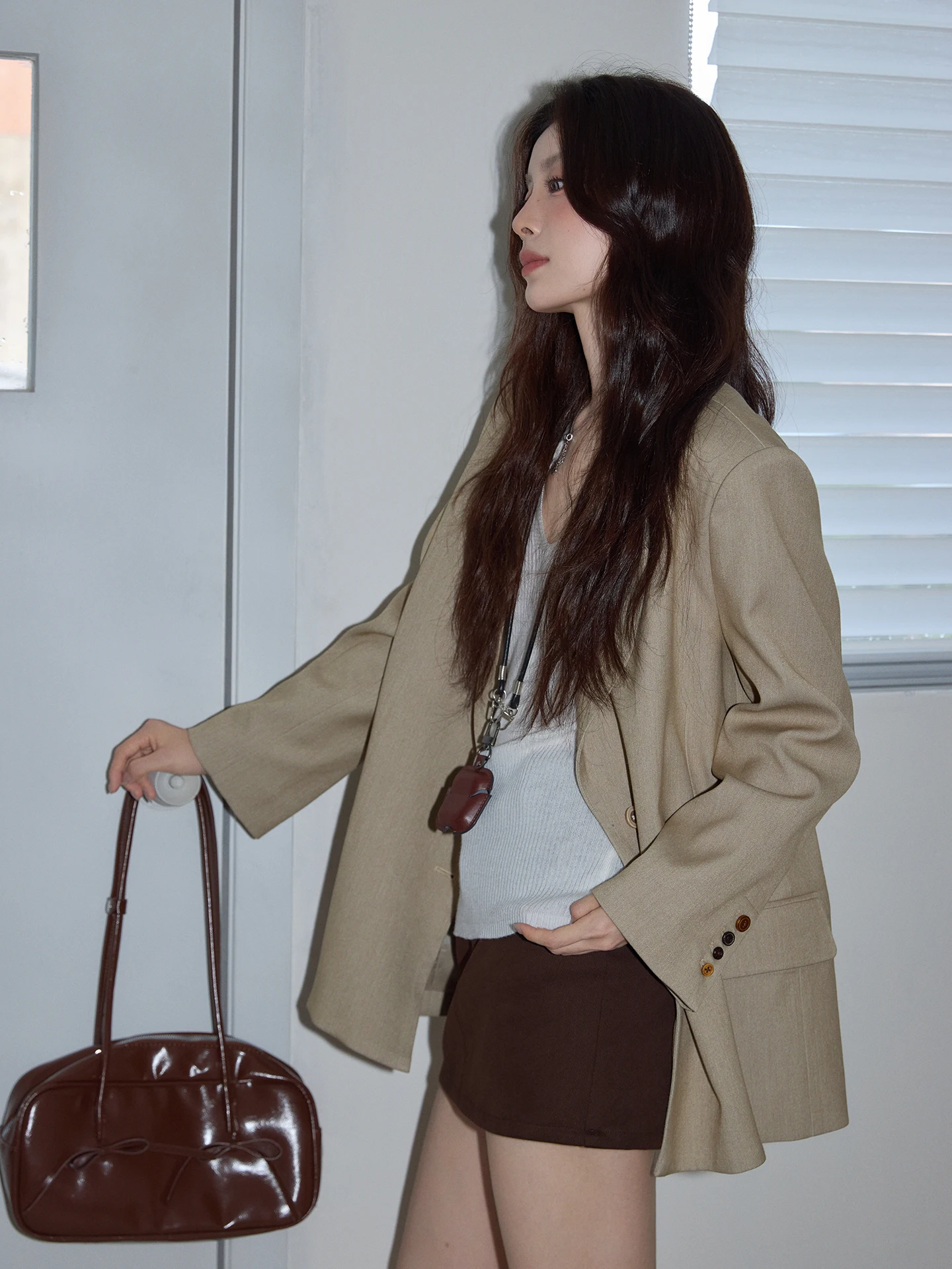 

Chaocha домашний корейский свободный крой повседневный костюм женская цветная осенняя верхняя одежда для похудения маленькая одежда в стиле вестерн