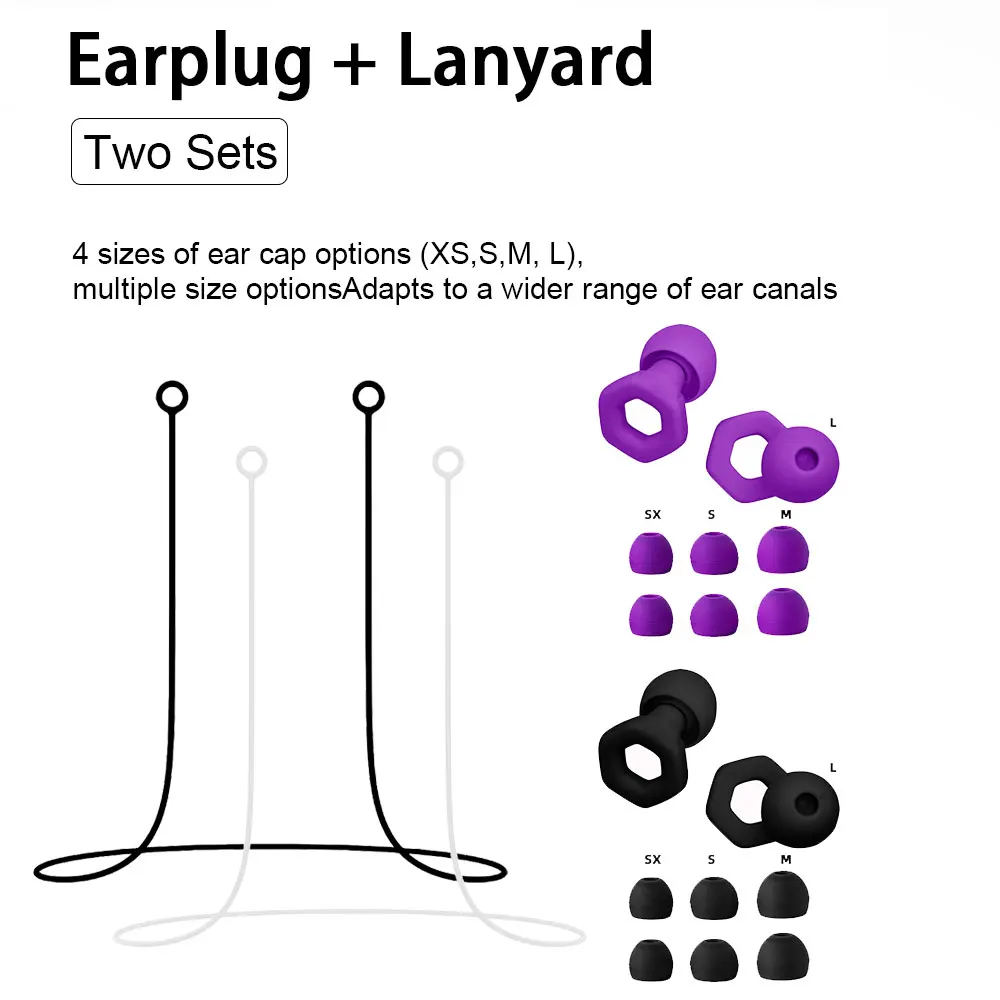 Portable Earplug Set For Studio 2 Pairs Silicone Earplugs Plus Silicone Lanyard Skin Friendly Reusable Ear Protection For Pet Gr