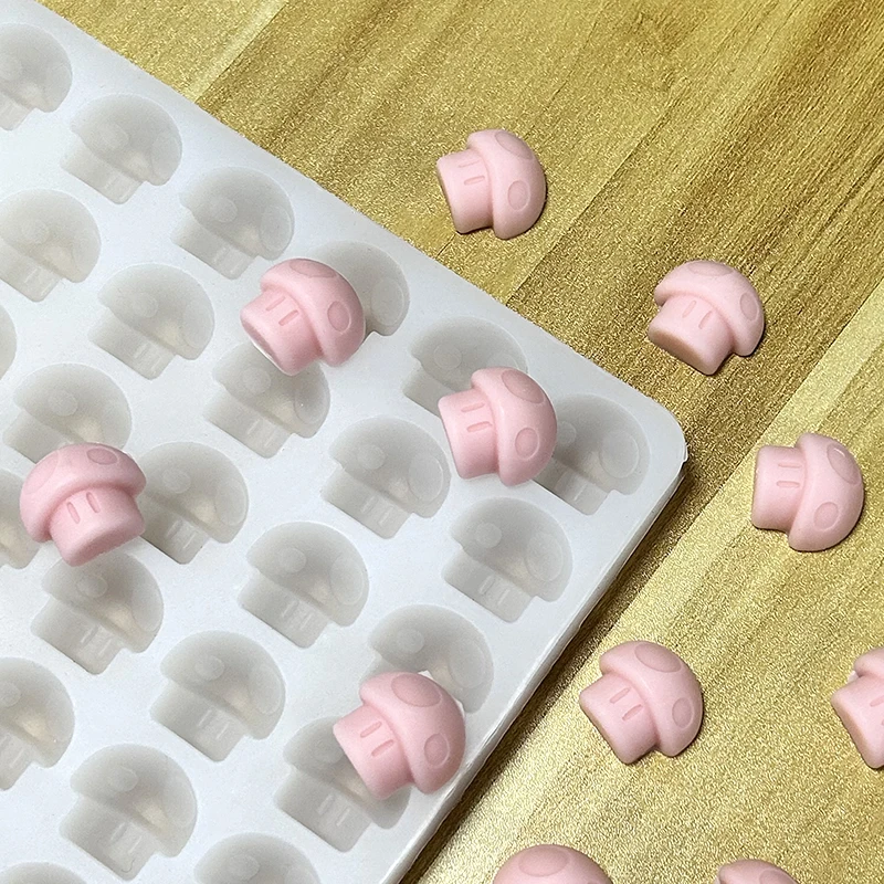 Hot Sale Custom Gummy Bear Star Mushroom Silicone Mold for Cake Flat Bottom Indent Mold Fondant Tool