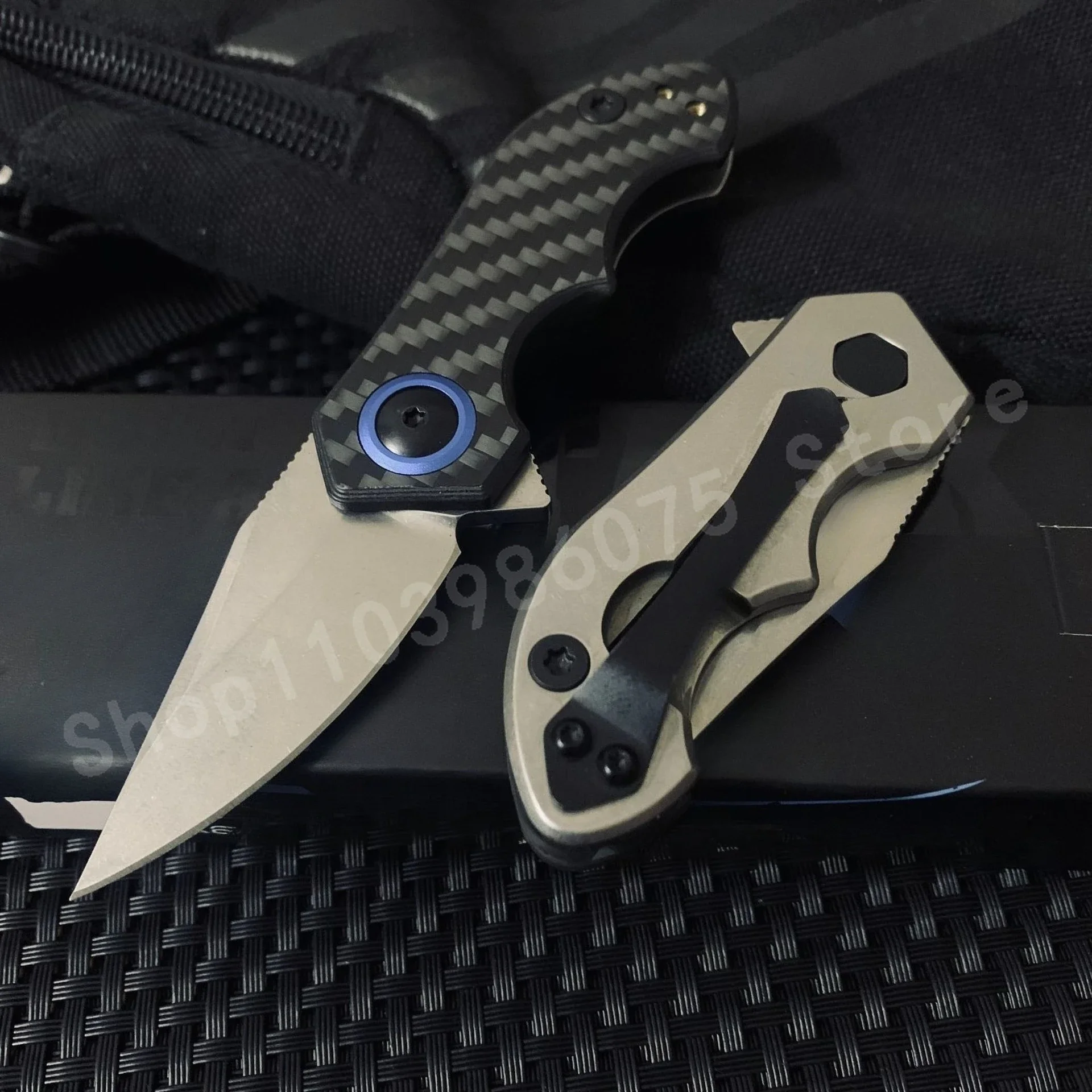 

0022 Мини-складной нож, высококачественная ручка из углеродного волокна, лезвие D2, спасательный нож, практичный нож для пикника, фруктов, практичный нож для рыбалки