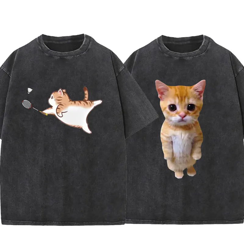 Summer Funny Cat 3D Print Women Casual T-Shirt Women Men Harajuku T Shirts Girl Boy Casual Fashion Clothes Tee