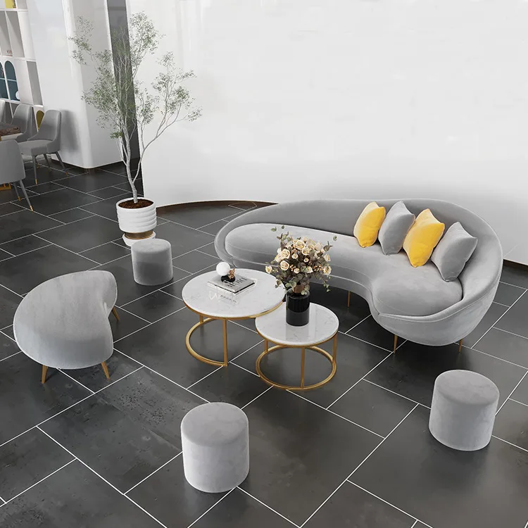 Nordic fabric sofa technology cloth leisure reception clothing store single small sofa living room double sofa chair