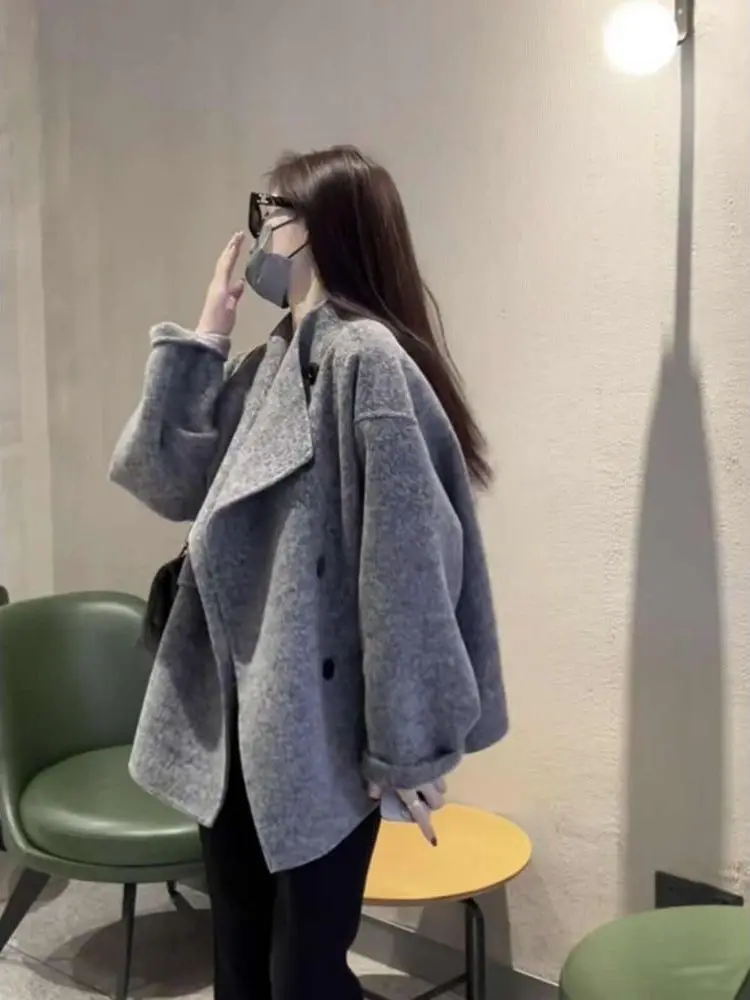 

Элегантное шерстяное пальто Ele ort: осенне-зимняя коллекция, уникальный дизайн, холодные оттенки, матовая отделка, модная верхняя одежда для женщин