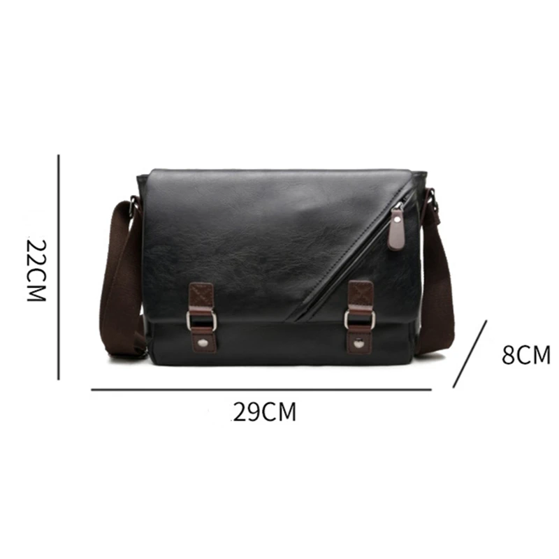 Mode Business Messenger Taschen Männer Umhängetaschen Leder Umhängetaschen Männer hohe Kapazität Multi-Pocket männliche Laptop-Tasche Schulranzen