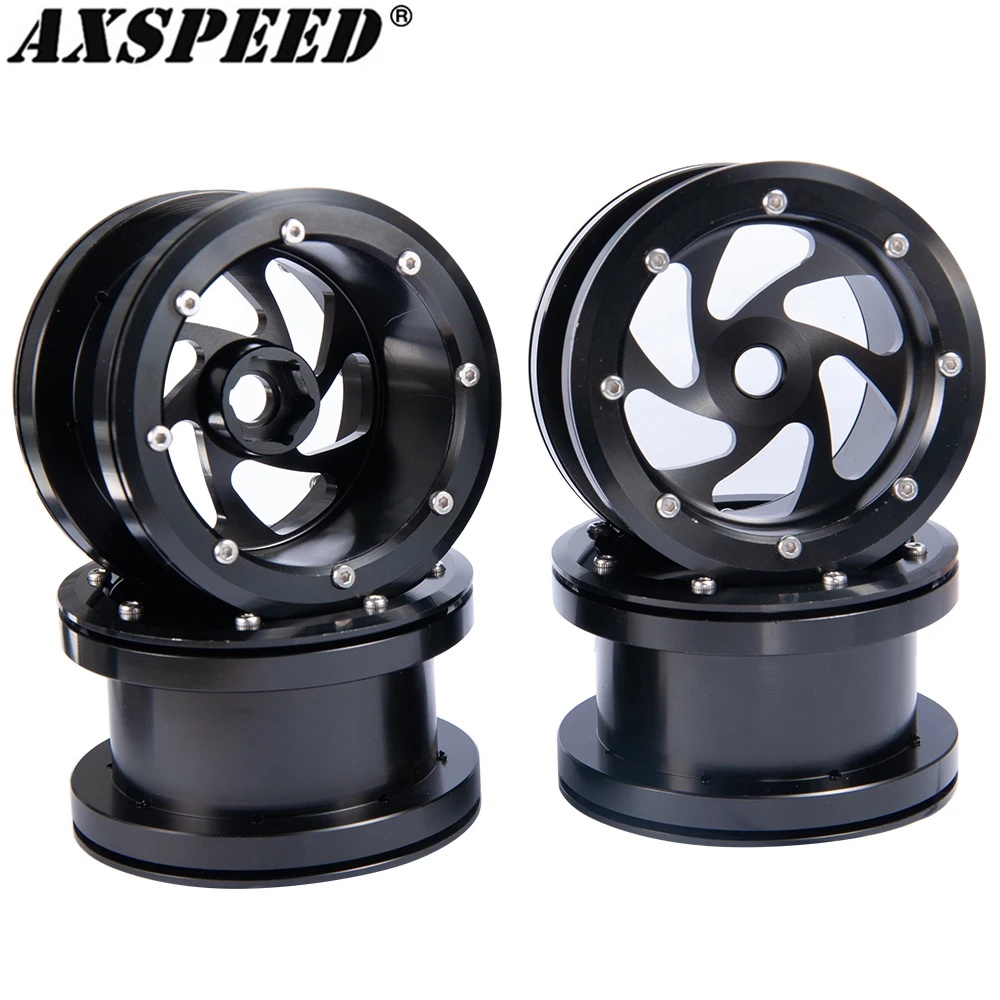 

AXSPEED 4 шт. 2,2-дюймовые ступицы колес с бисером для 1/10 Rock Crawler Car Axial Wraith SCX10 RBX10 TRX6 Redcat BAJAREY Запчасти
