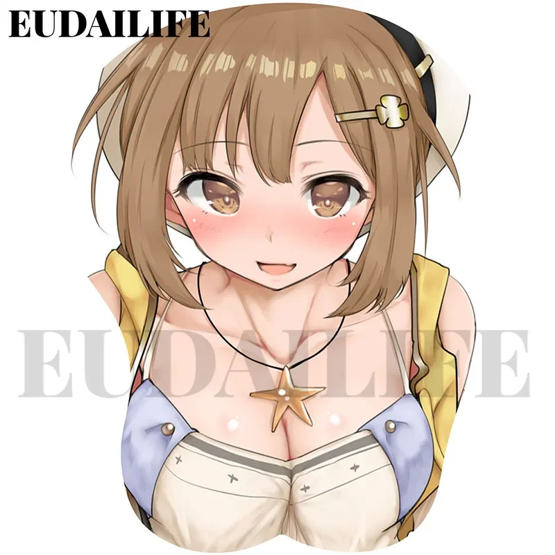 Atelier Reisalin Stout Ryza 3D Mousepad Hand Wrist Rest Mouse Pad Mousepad Silicone Oppai Soft Mouse Mat Office Work Gift