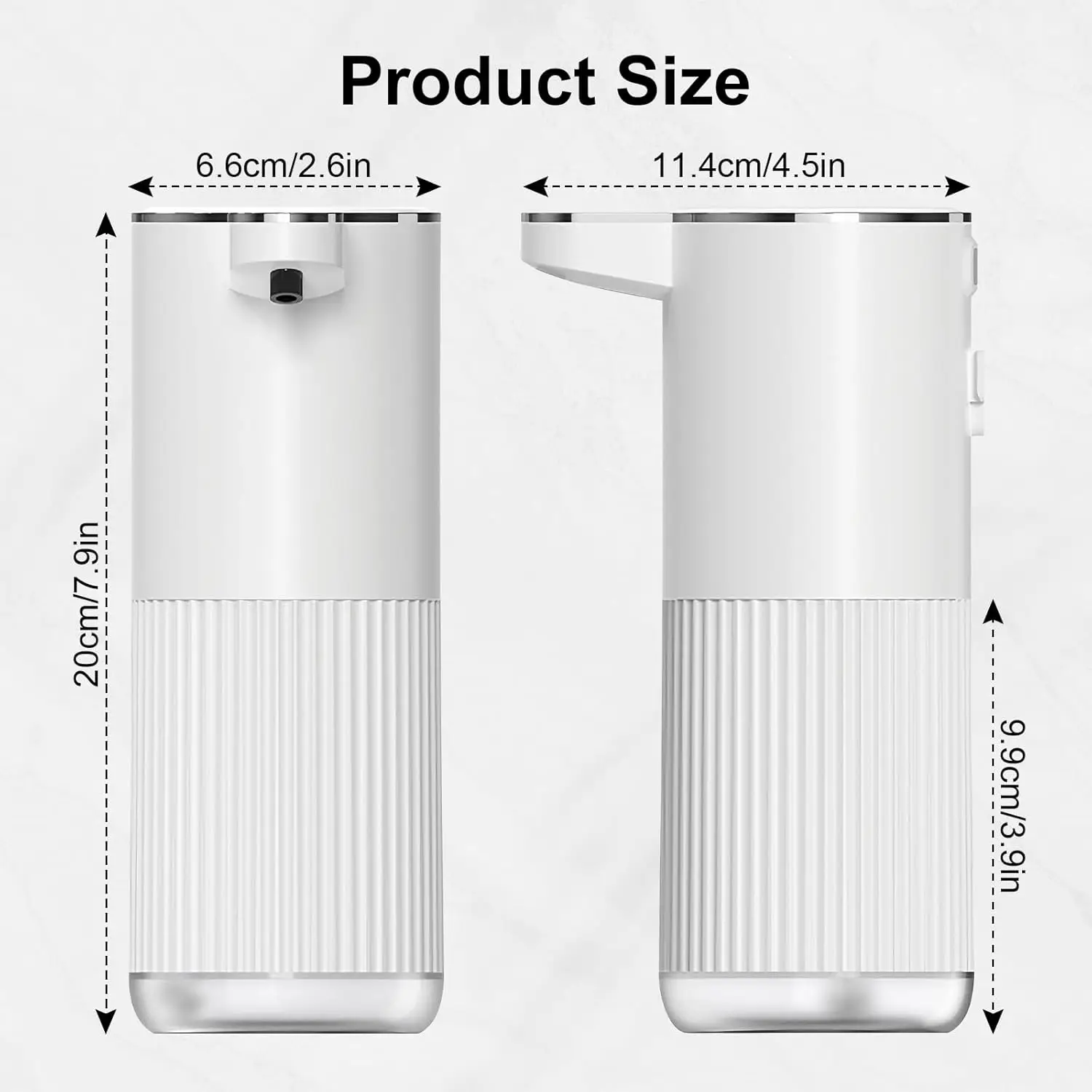 360ML Wall-Mounted IPX5 Waterproof 4-Levels Adjustable Rechargeable Electric Intelligent Automatic Sense Kitchen Soap Dispenser