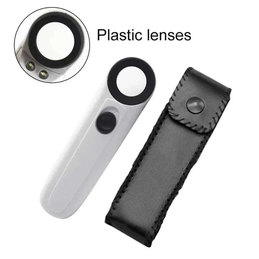 Hand-held magnifying glass 40x X21MM exclamation mark jewelry identification magnifying glass tools without batteries