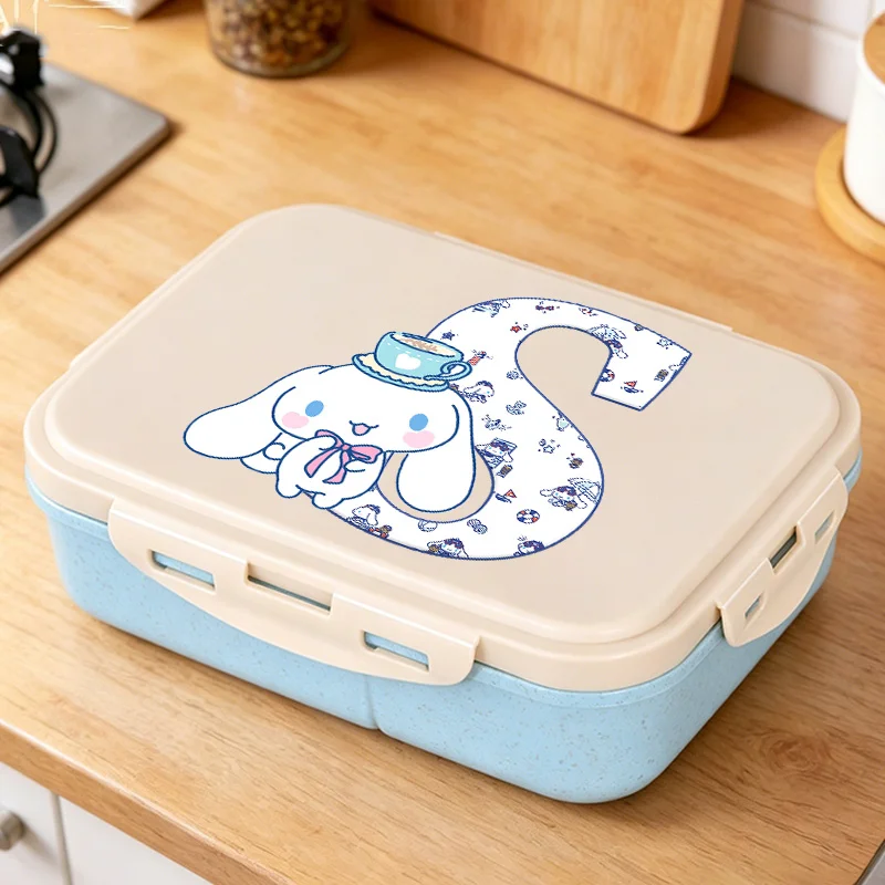 Anime-Figuren-Lunchbox, tragbare Bento-Box für Studenten, Anime-Buchstaben-Lebensmittelbehälter für Mädchen und Jungen, Schule, Picknick, Büro, Essensbehälter