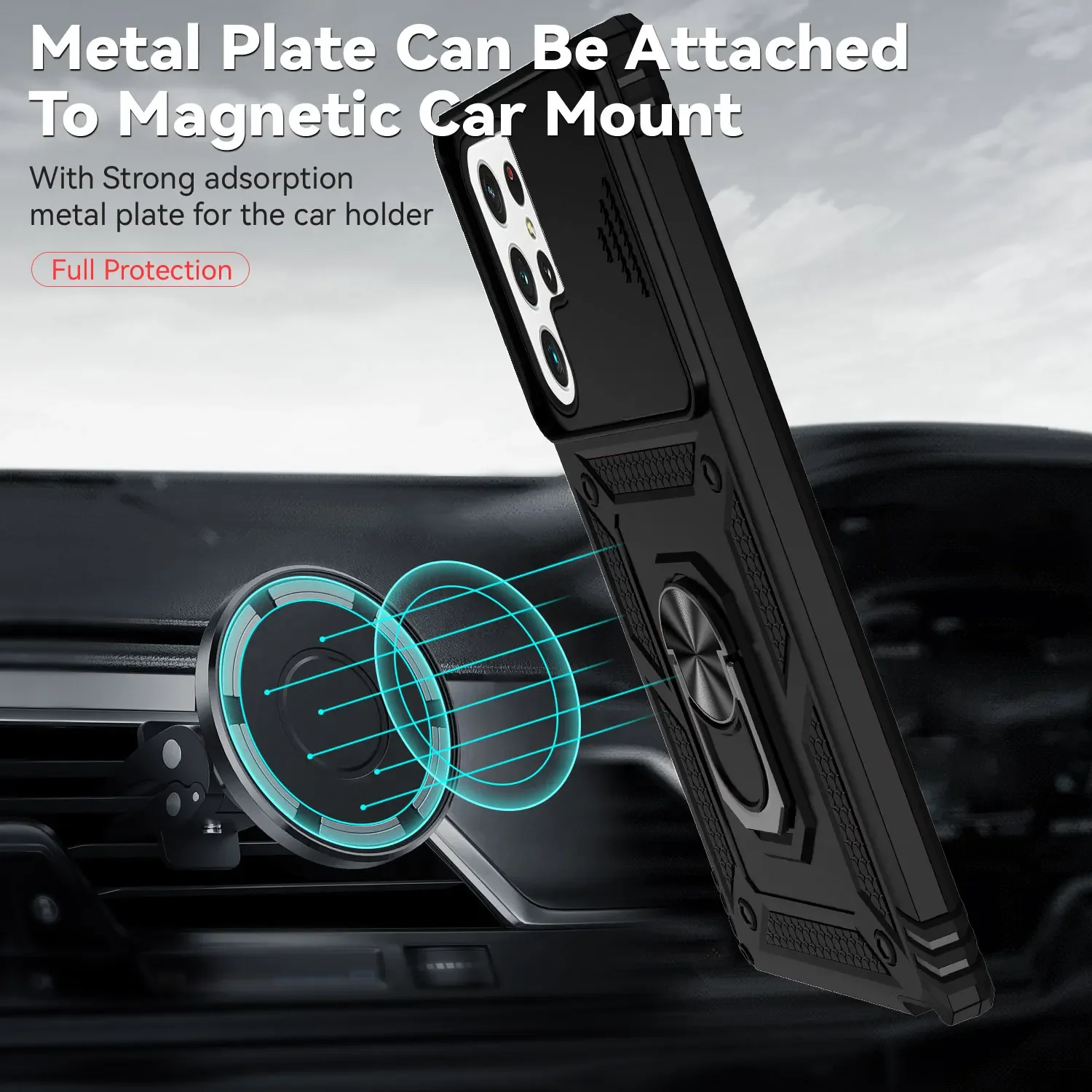 For Samsung Galaxy S24 Ultra Case Coque Fundas Slide Lens Magnetic Holder Back Bumper Samsung S23 S24 S22 S21 Plus Ultra Cover image 4
