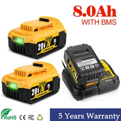 Original dcb200 20v 8000mah Lithium Ersatz batterie für dewalt 18v dcb184 dcb200 dcb182 dcb180 dcb181 dcb182 dcb201 dcb206