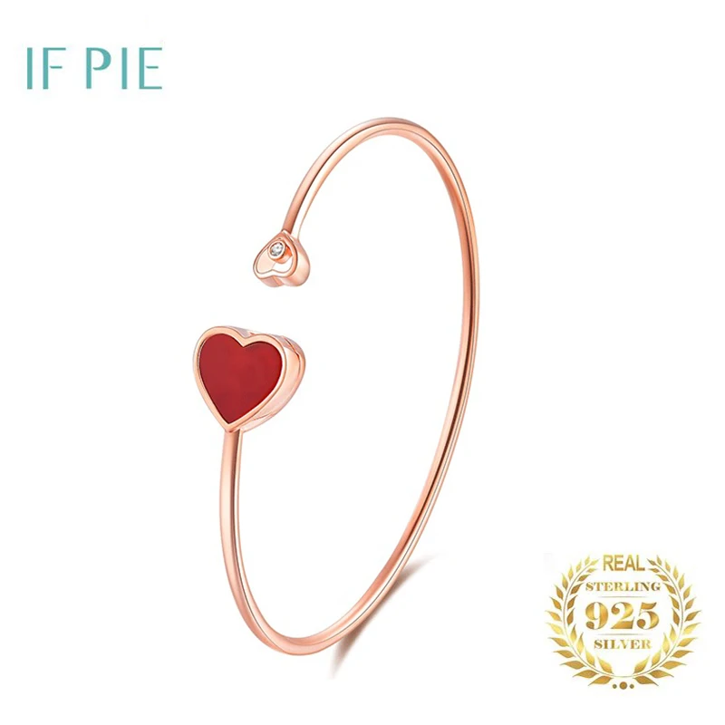 

IF PIE 925 Sterling Silver Aromatherapy Bracelet Diffuser Locket Red Agate Adjustable Perfume Essential Oil Diffuser Bracelet