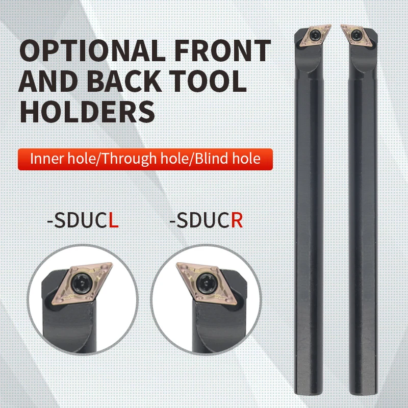 İç torna takım tutucu S10K-SDUCR07 S12M-SDUCR07 S16Q-SDUCR07 S20R-SDUCL07 sıkıcı Bar DCMT karbür Insert CNC kesme aracı