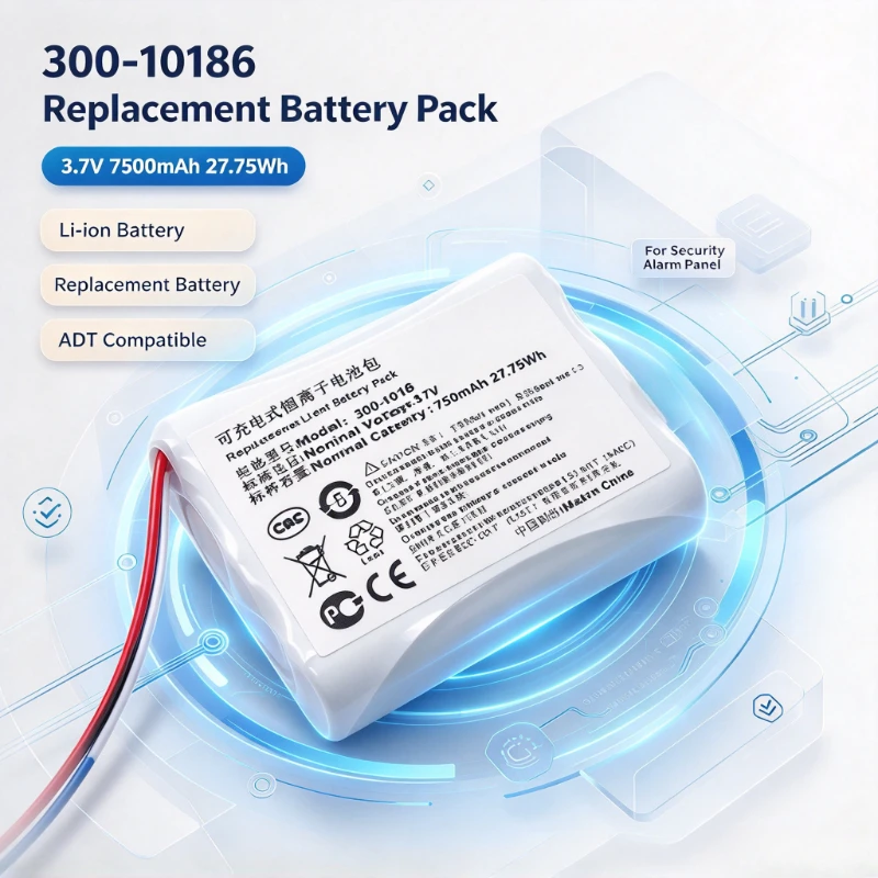 7500mAh Replacement Battery Pack 300-10186 Compatible with ADT Command Honeywell ADT2X16AIO Security Alarm Panel Li-ion Battery