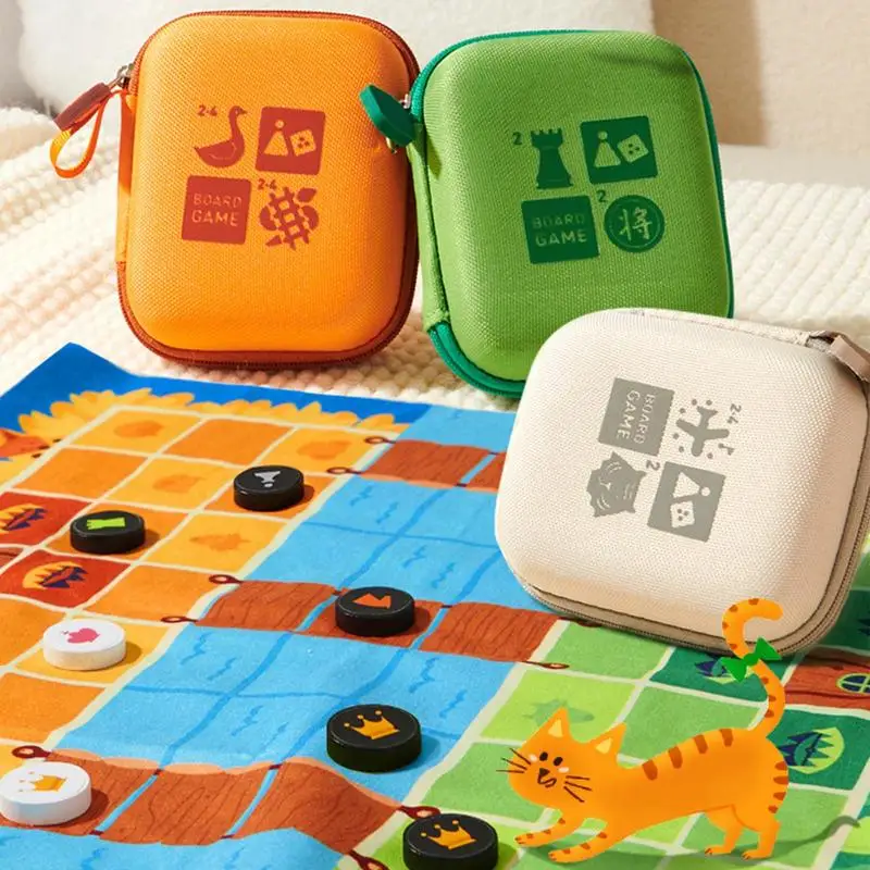 Juegos de mesa familiares, juego de juegos de mesa multifuncionales con estuche de almacenamiento, actividades de aprendizaje interactivas, juguete portátil para niños