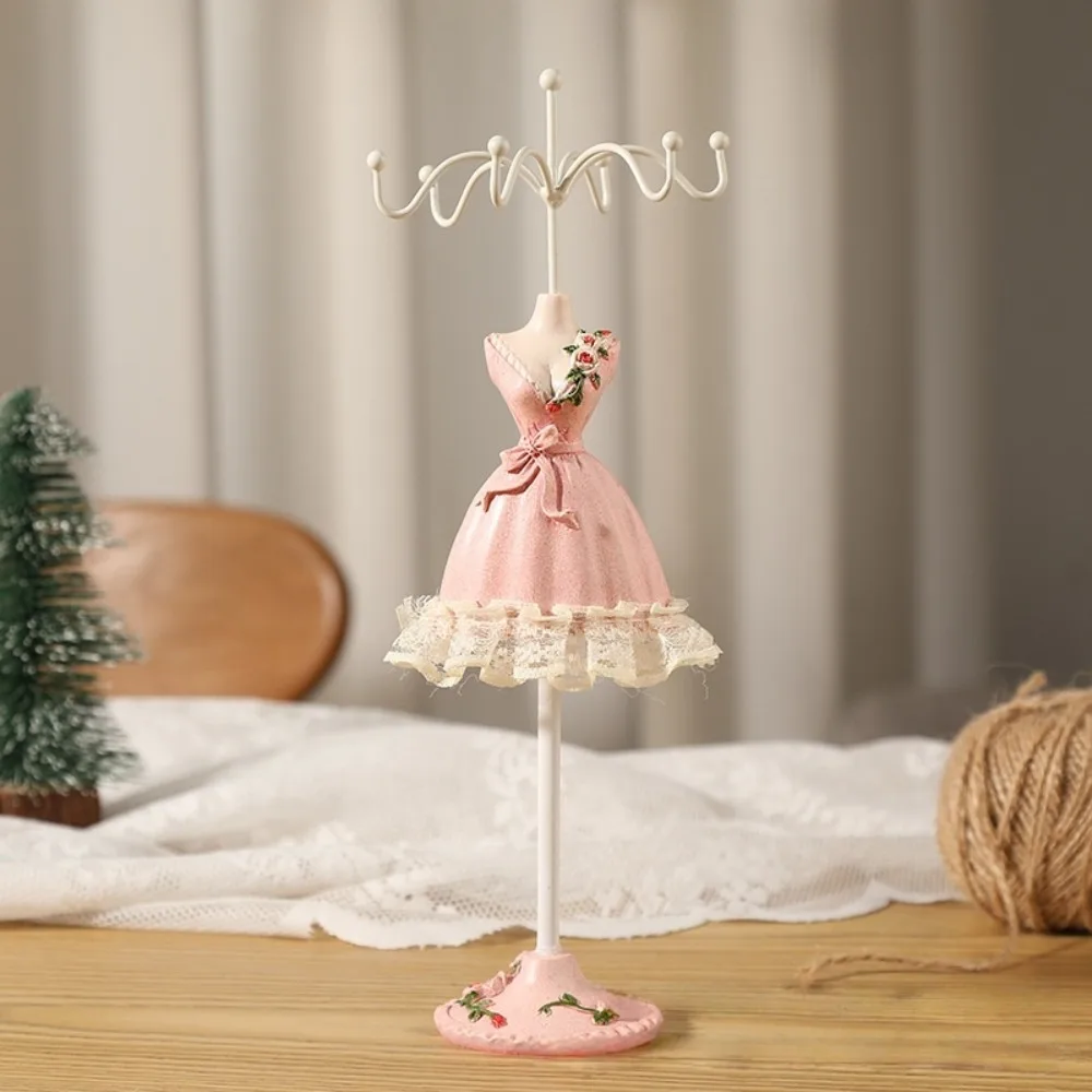 

Organizer Rack Dress Model Jewelry Display Rack Ring Princess Necklace Mannequin Display Stand Rose Elegant