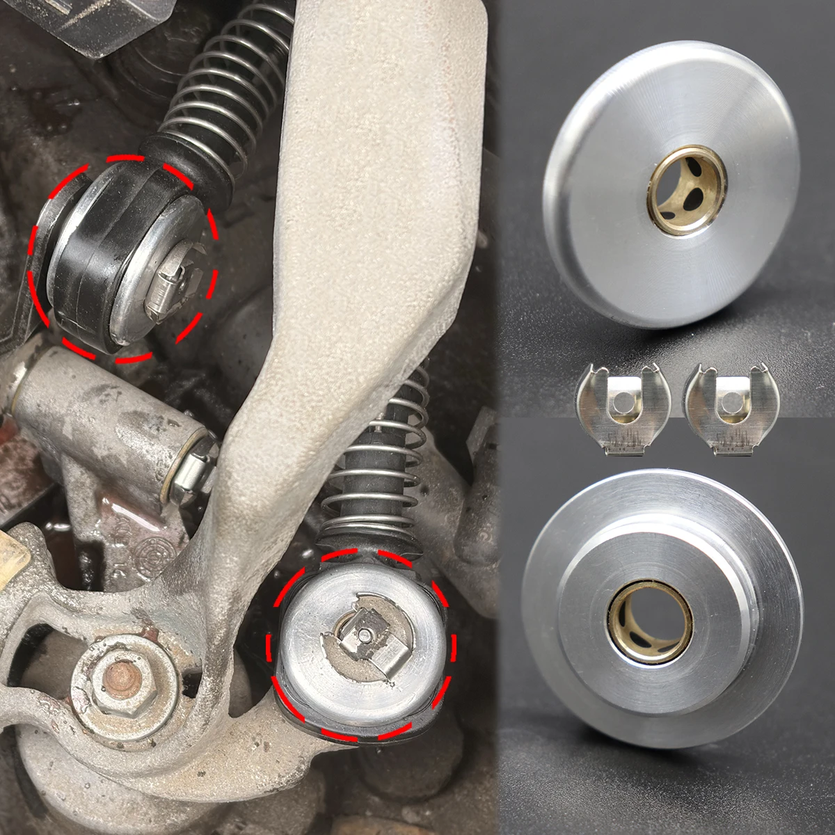 

8MM 10MM MT Gear Shift Cable Linkage Rod Shifter Pivot Bushing W/ Lock Washer Clip Repair Kit For VW Passat B6 B7 Sharan 7M 7N