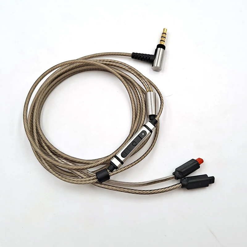 Para áudio técnica ATH-IM02 im03 im50 im70 im01 im04 fone de ouvido substituível 3.5mm estéreo de alta pureza banhado a prata cabo de atualização