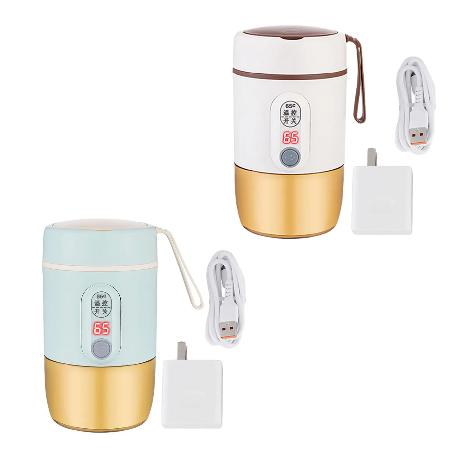

Baby Milk Warmer Coffee Mug Warmer Fast Heating Leakproof Temperature Control USB for Daily Use Tour Shopping Picnic Travel