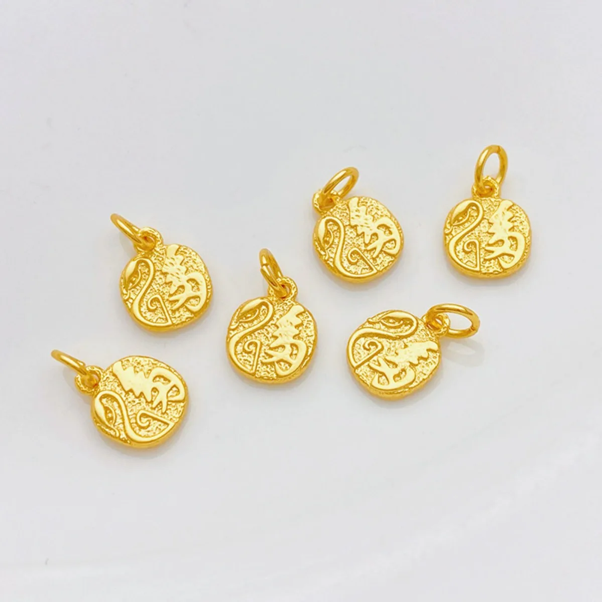 Ancient Sand‑Gold Matte Lucky Snake Zodiac Charm Pendant DIY Findings for Beaded Bracelet Necklace Jewelry Making
