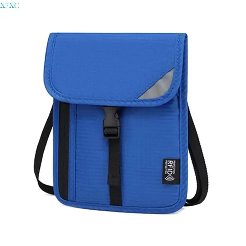 

X7XC Travel Neck Wallet Neck with RFIDS Blocking Family Holder for Easy Traveling,Simple Design for Men Women