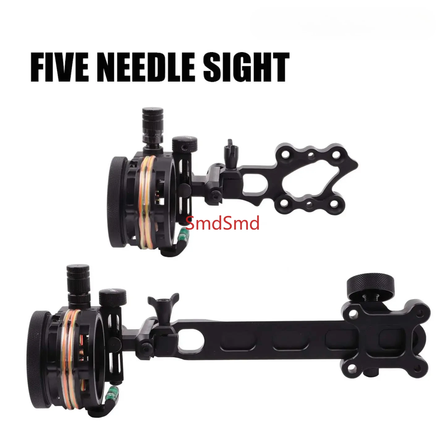 Compound Bow Sight, 5-Pin Archery Sight, 2x/4x/6x/8x Magnification Optional for Archers & Hunting Enthusiasts Shooting