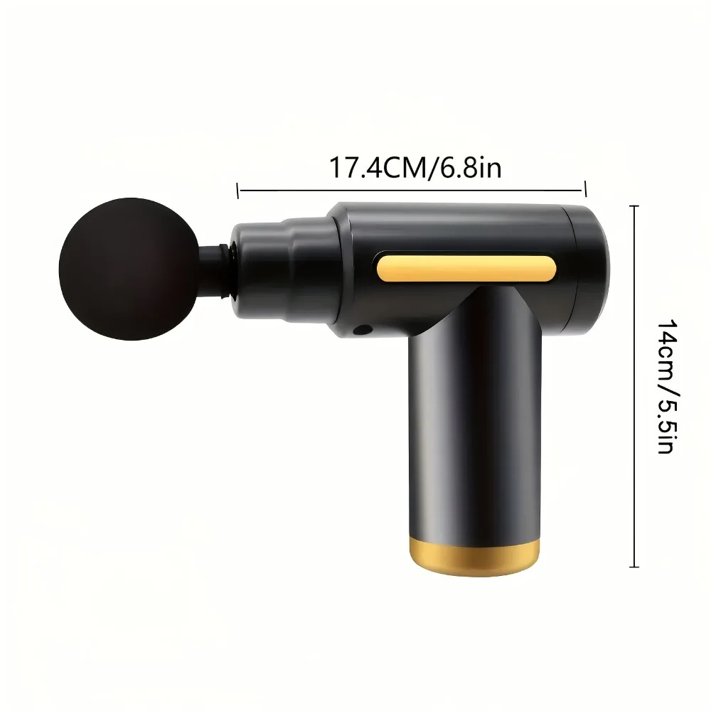

Массажный пистолет для глубокого массажа тканей – USB-зарядка, 4 массажных насадки, 6 скоростей для восстановления мышц и расслабления