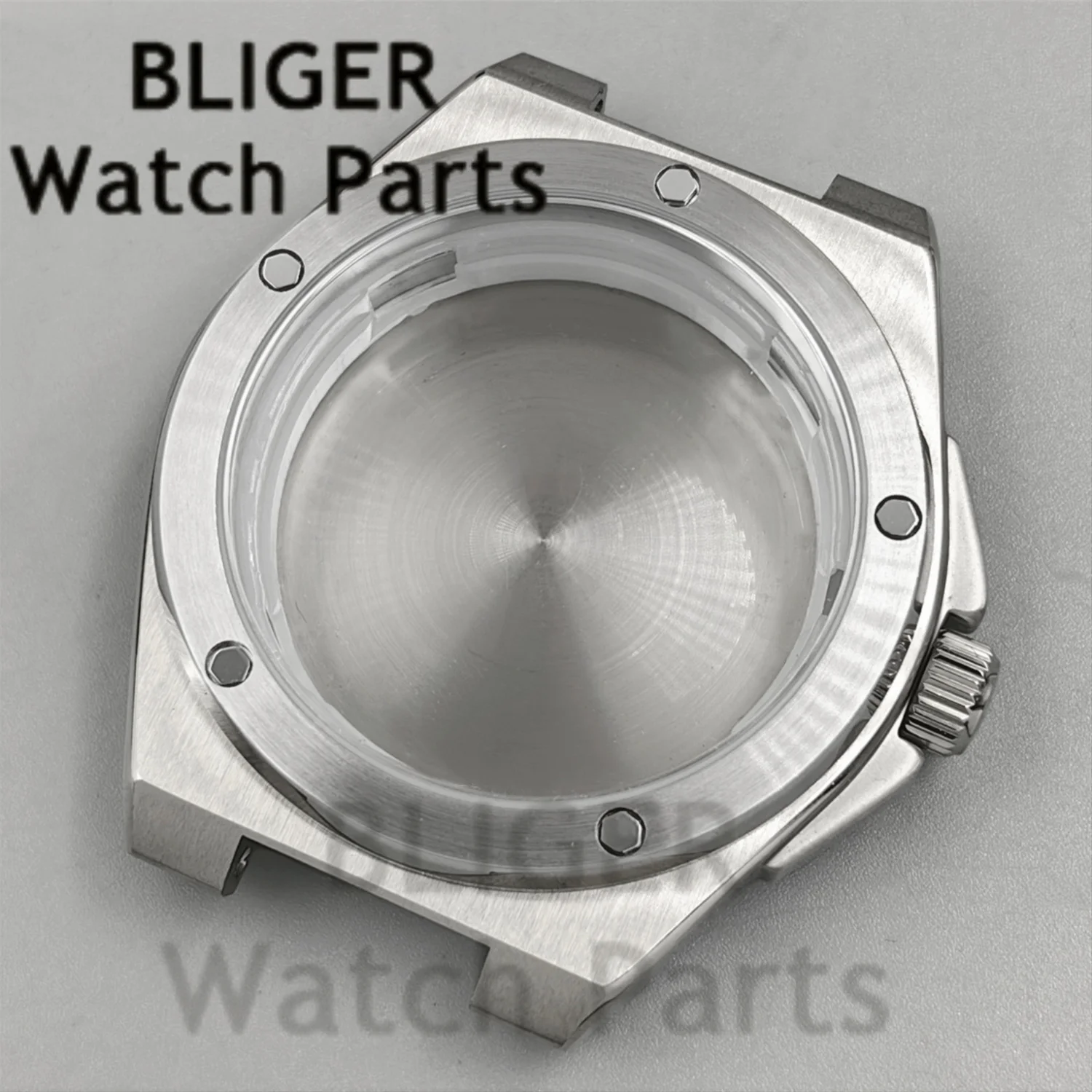 Stainless Diving 40mm Ingenieur Men Watch Case Sapphire Glass For Engineer NH35 NH36 PT5000 Movement Glass Back Mod Watch Parts