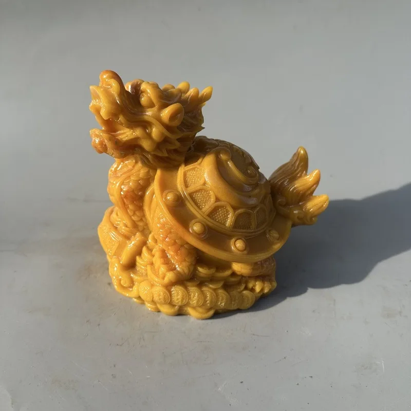 Resin Bagua Dragon Turtle Ornament, Dragon Head Turtle Table Decoration, Office Desk Decoration, Living Room and Study Table Orn