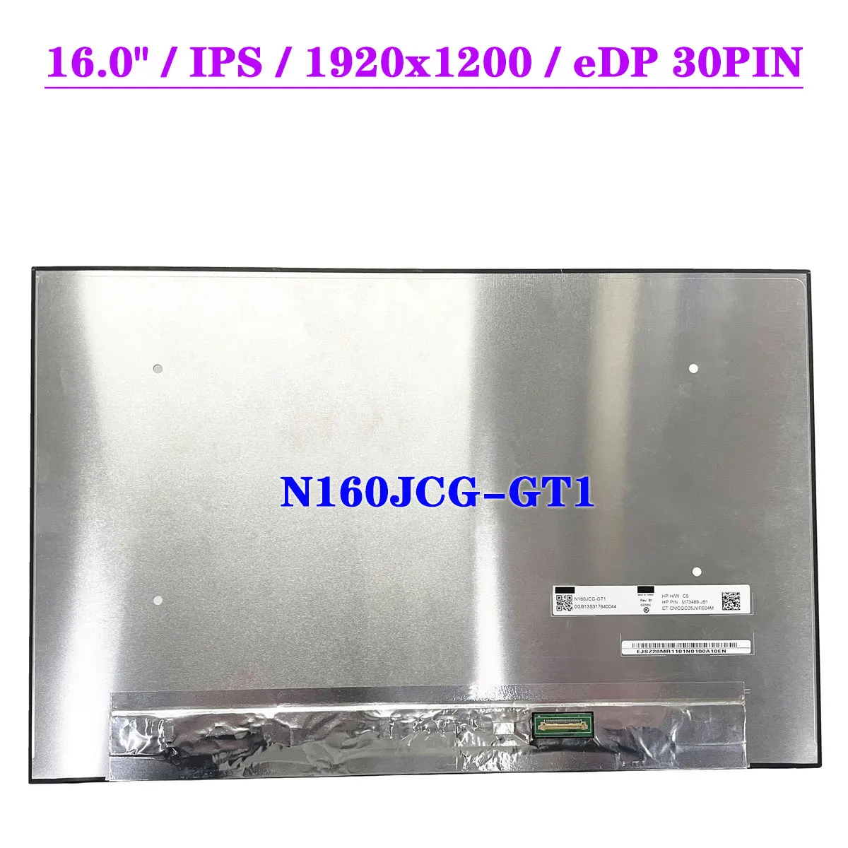 

16,0 "N160JCG-GT1 CMN1610 ЖК-экран для ноутбука IPS 100% sRGB 1920x1200 FHD EDP 30-контактная матричная панель дисплея без сенсорного экрана