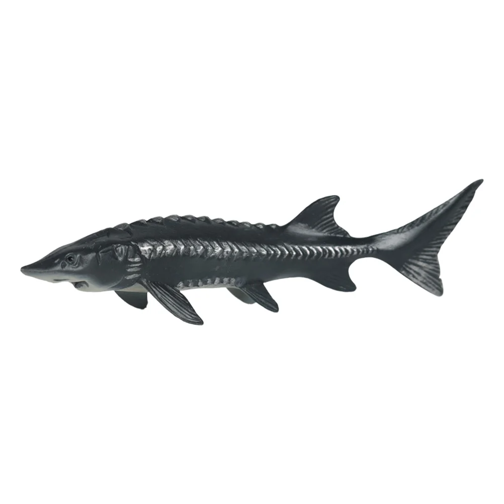 Simulated Chinese Sturgeon Plastic Fish Model Adornment Children Animal Toys Solid Marine Educational Children’s