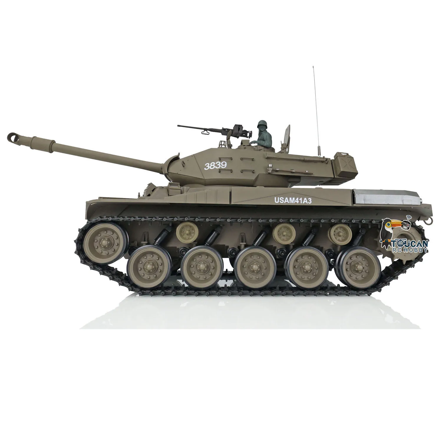 Amerikaanse voorraad HENG LONG RC Tank 7.0 Plastic Walker Bulldog RTR RC Tank Model 2,4 Ghz 1/16 Schaal 3839 Roken Unit Tracks Wielen Model