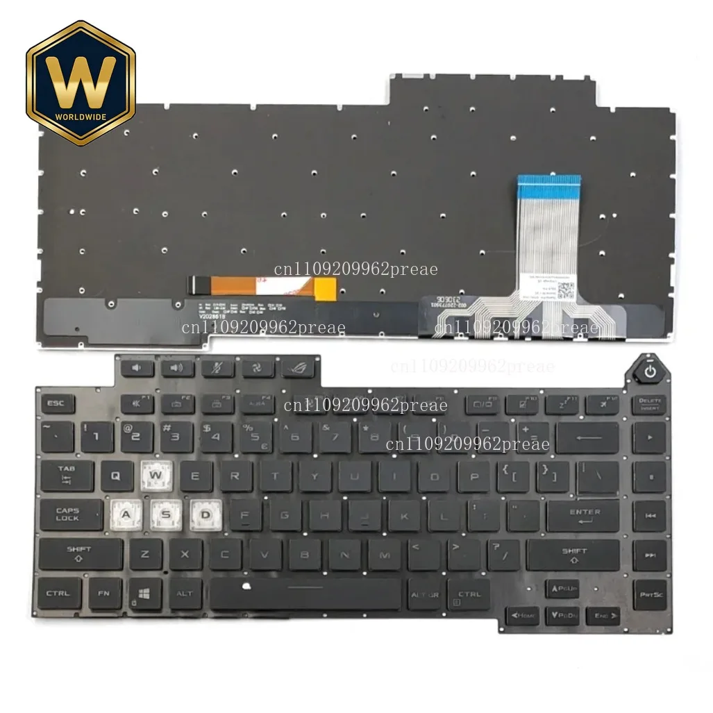 S For Asus ROG Strix G15 G513/G513IC/G513IE-PH74/G513IM/G513Q/G513QM/G513QY/G533 Laptop US Backlit Keyboard 2021 Model