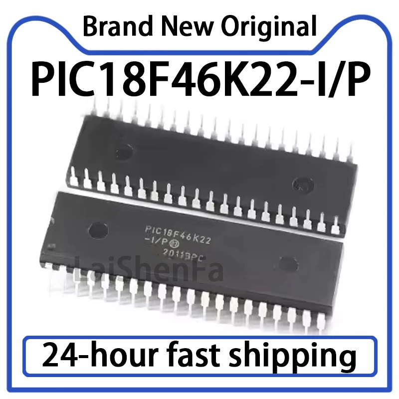 1PCS Original PIC18F46K22-I/P Packaged PDIP-40 Microcontroller Chip in Stock