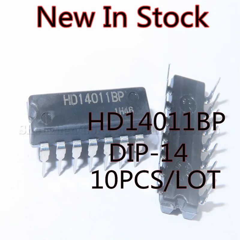 10PCS/LOT  HD14011BP DIP-14 Double Column Integrated Circuit IC New In Stock