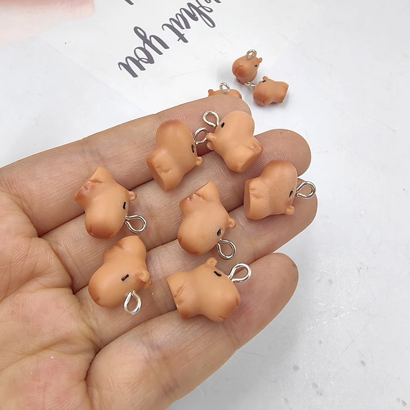 Conjunto de 10 animais bonitos encantos para fazer jóias, encantos, resina, feito à mão, flatback, c1617, diy, diy, diy, diy