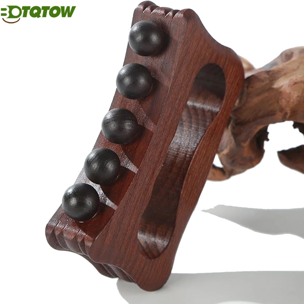 1PCS All-in-One Wooden Gua Sha Tool for Face & Body - 6-in-1 Multifunctional Massager for Lymphatic Drainage,Cellulite Massage