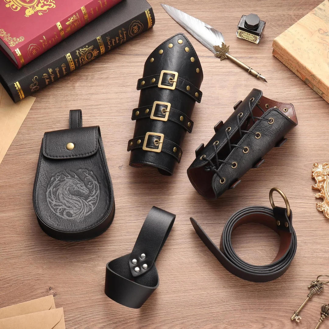 القرون الوسطى الفايكنج حزام البخار سوار عصر النهضة خمر النحاس عملة الخصر حقيبة هالوين تأثيري فستان الملحقات مجموعة