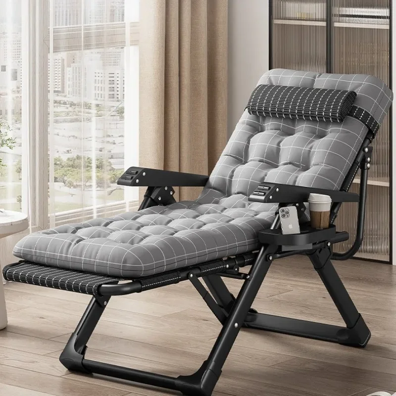 Folding Recliner Office Lunch Break Nap Summer Home Beach Portable Balcony Lounge Chair Back Lazy Furniture
