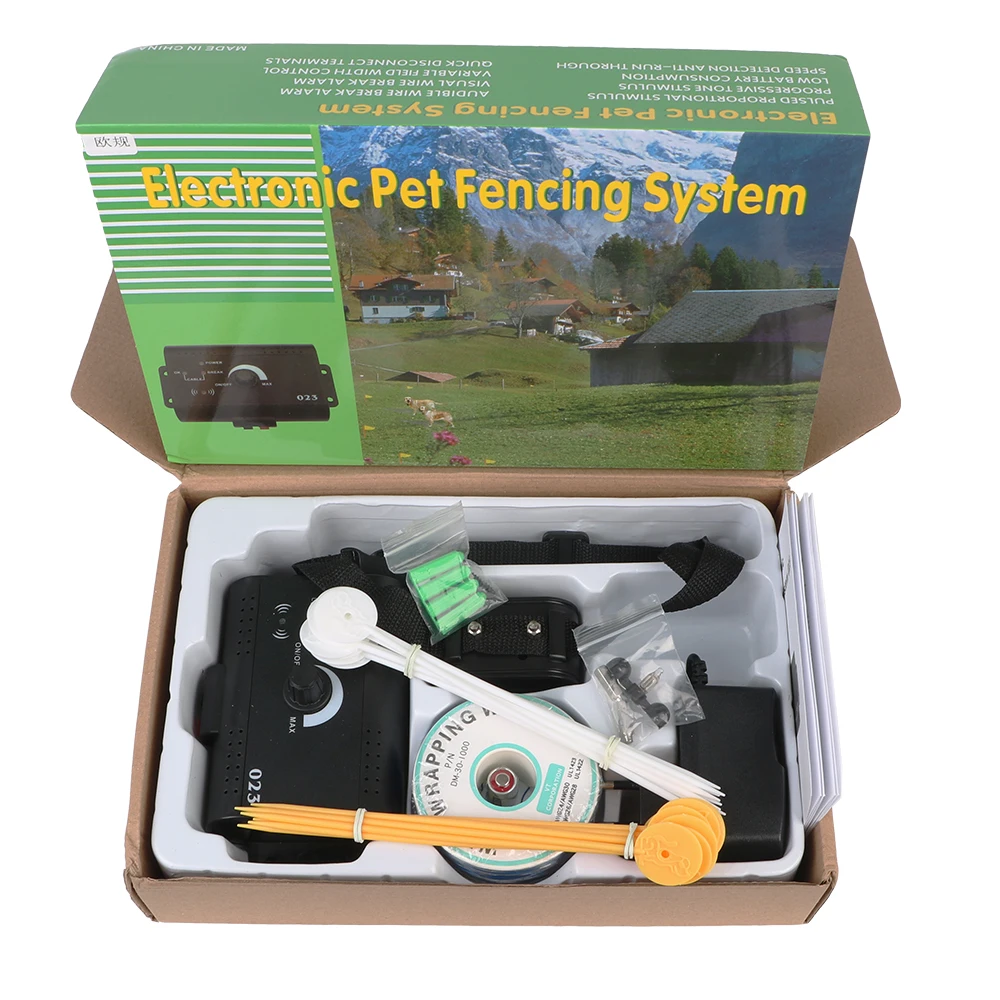 Electric Dog Fence Waterproof Pet Accessories Electronic Pet Fence System Containment Sound Shocked Collar Dog Training Collar